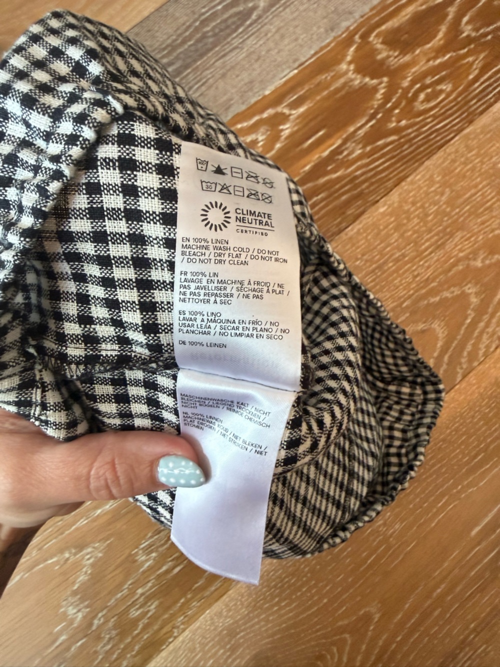 Reformation Tiffie Linen Shorts black checked nwot - Picture 8 of 9